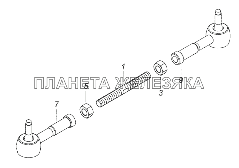 6520-1703520-20 Тяга реактивная КамАЗ-6522 (Euro-2, 3)